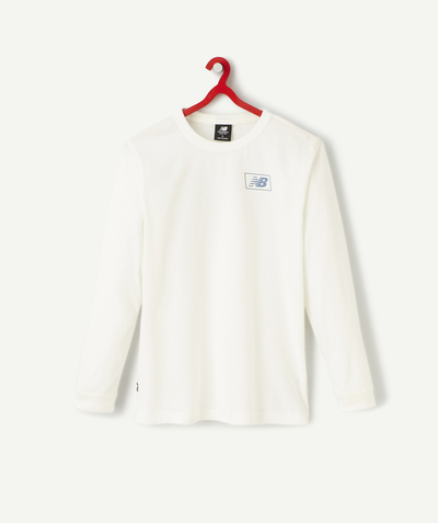 New collection Nouvelle Arbo   C - CHILDREN'S OFF-WHITE CREW NECK HOODIE WITH BLUE LOGO