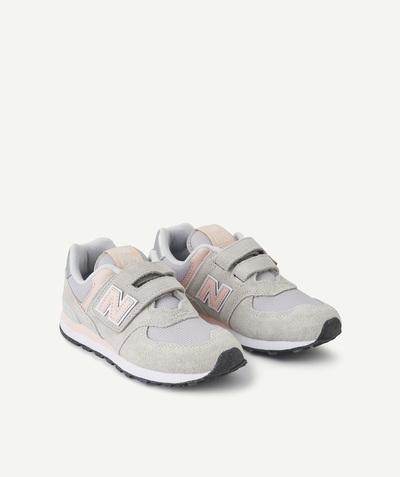 Meisje Nouvelle Arbo   C - PINK AND GREY 574 VELCRO TRAINERS