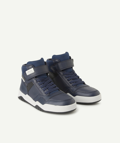 Teen boy Nouvelle Arbo   C - BOYS' NAVY HIGH-TOP TRAINERS