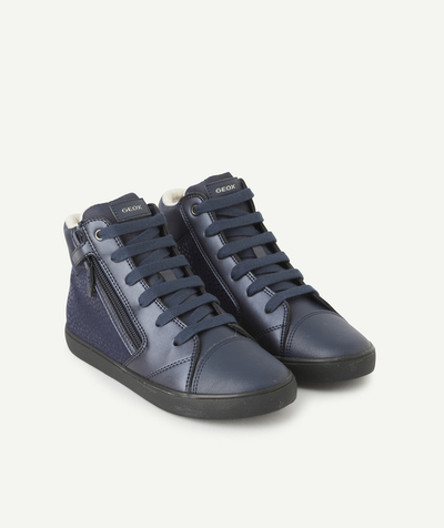 GEOX ® Tao Categories - GISLI GIRLS' NAVY BLUE SNEAKERS WITH SHINY DETAILS