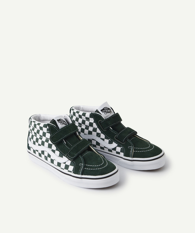 Boy Nouvelle Arbo   C - SK8-MID REISSUE GREEN CHECKERBOARD TRAINERS