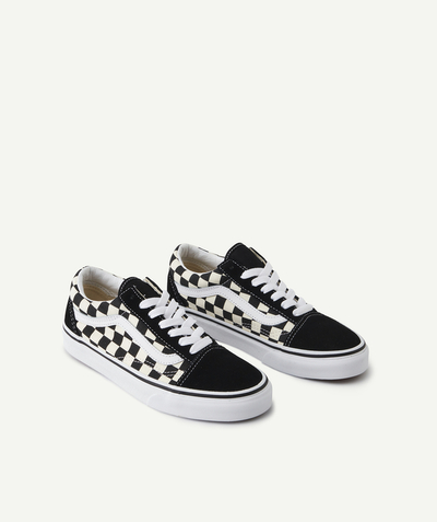 Boy Nouvelle Arbo   C - BLACK AND WHITE CHECKERBOARD PRINT OLD SKOOL TRAINERS