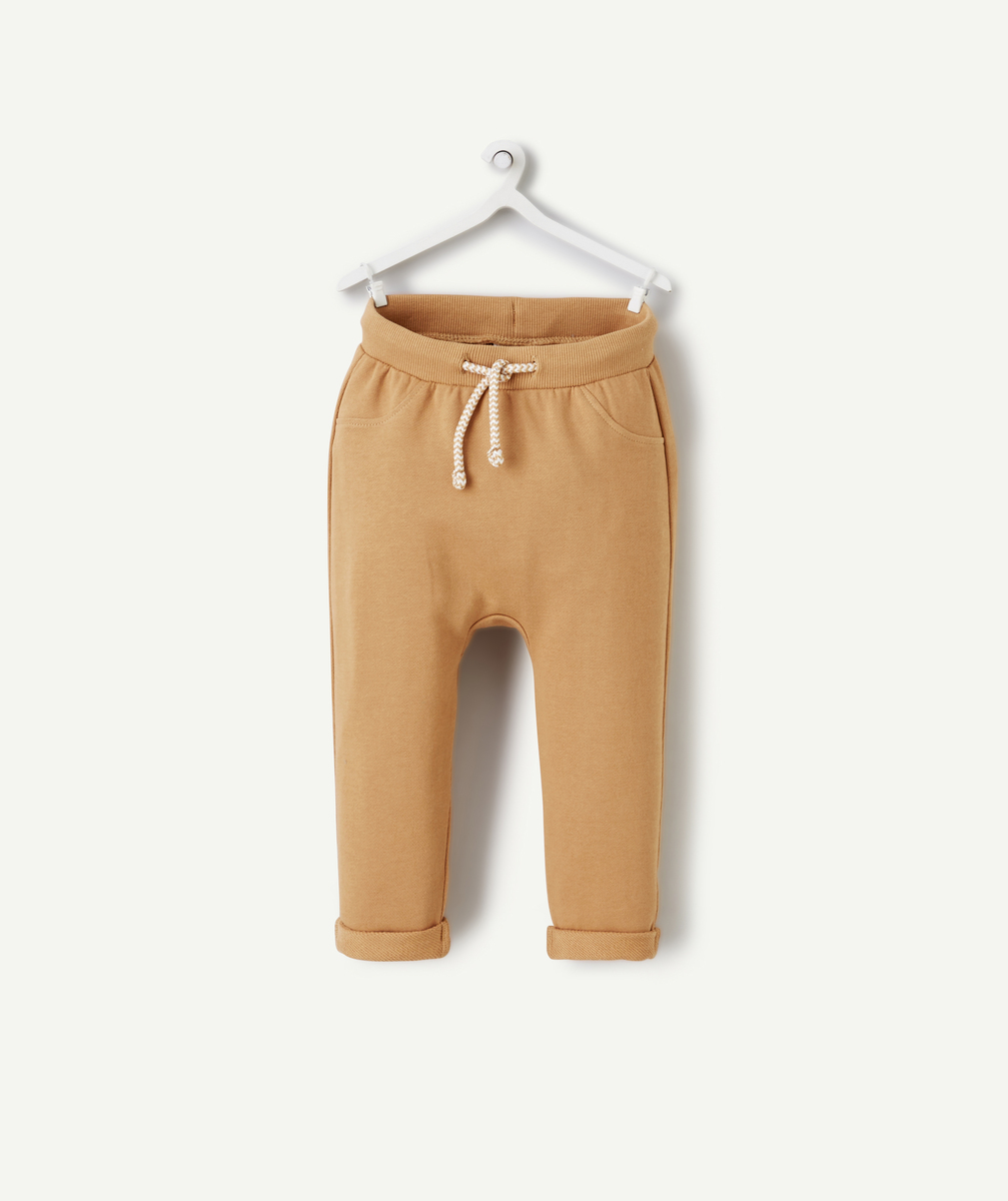 Pantalon de jogging bébé garçon en coton bio marron - 9 M