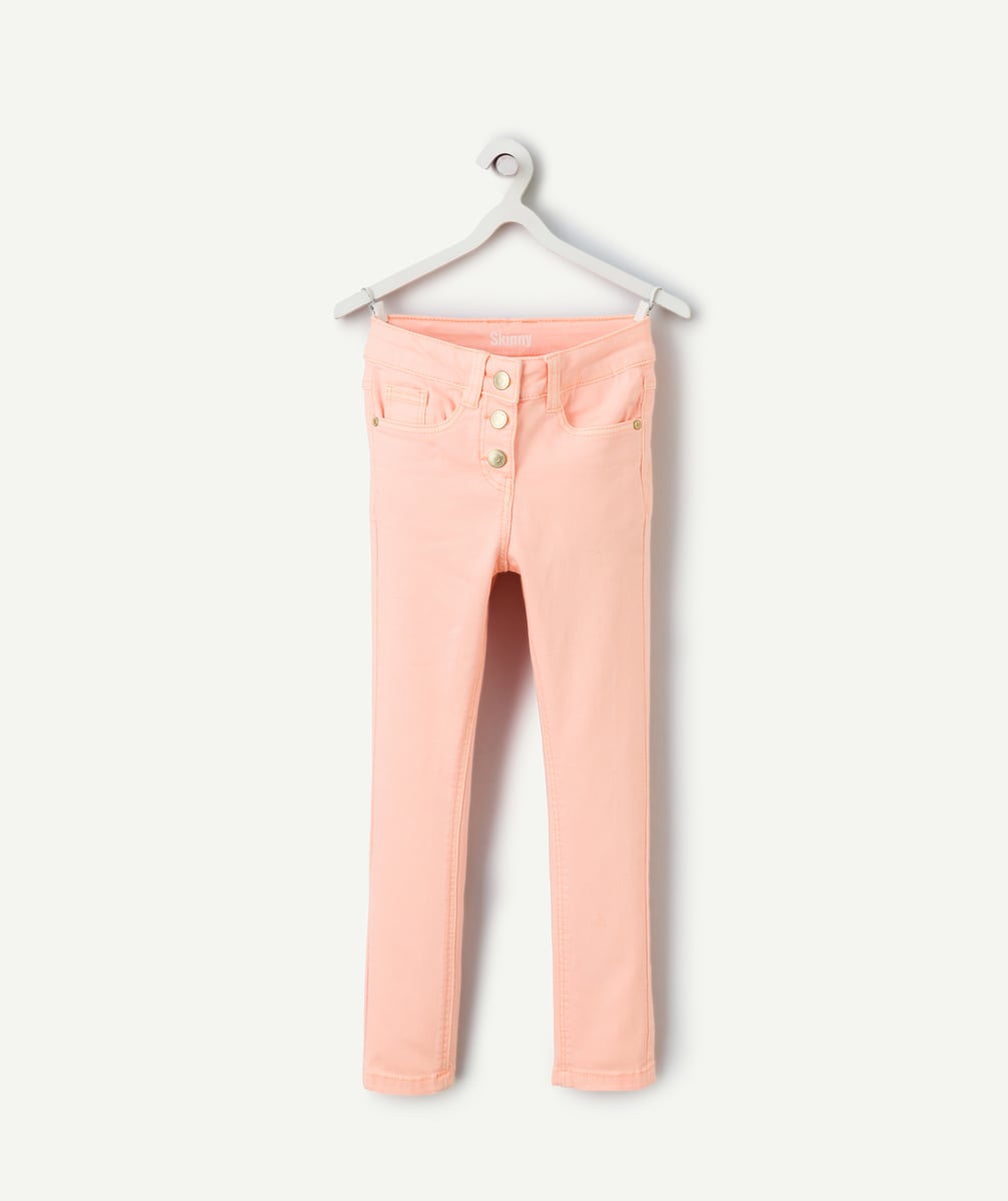 Pantalon skinny fille couleur corail - 8 A