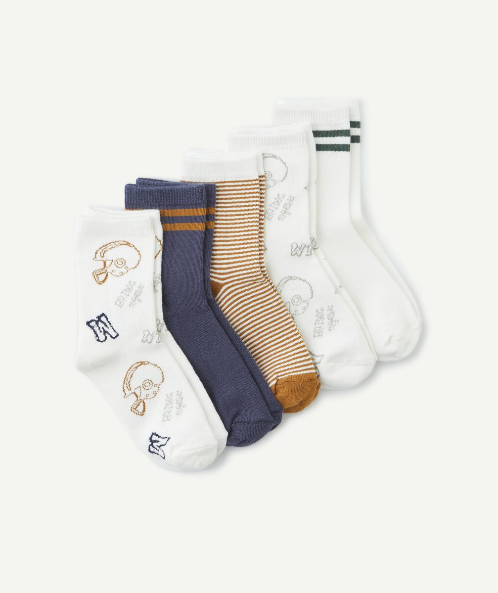 Lot de 5 paires de chaussettes garçon thème racing - 27-30