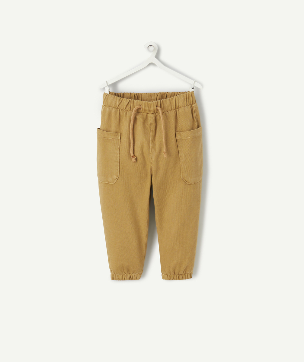 Pantalon droit bébé garçon en viscose responsable camel - 9 M