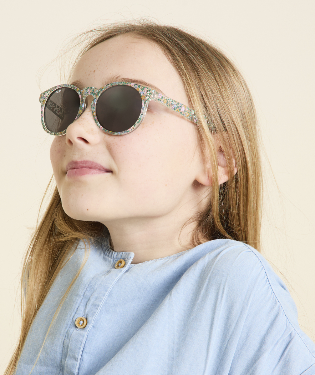 Lunettes de soleil fille imprimés fleurs - TU