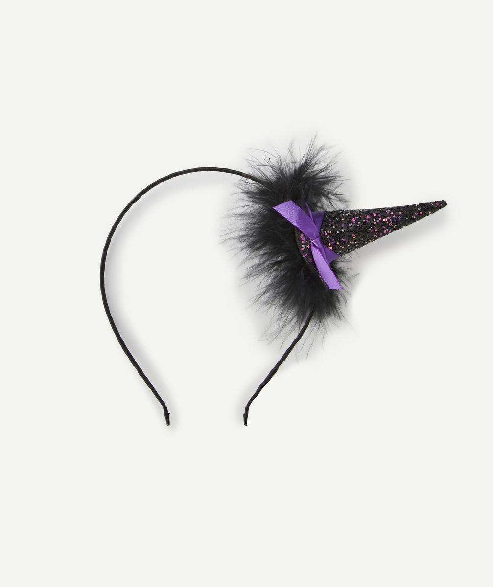 Serre-tête avec mini-chapeau de sorcière - TU