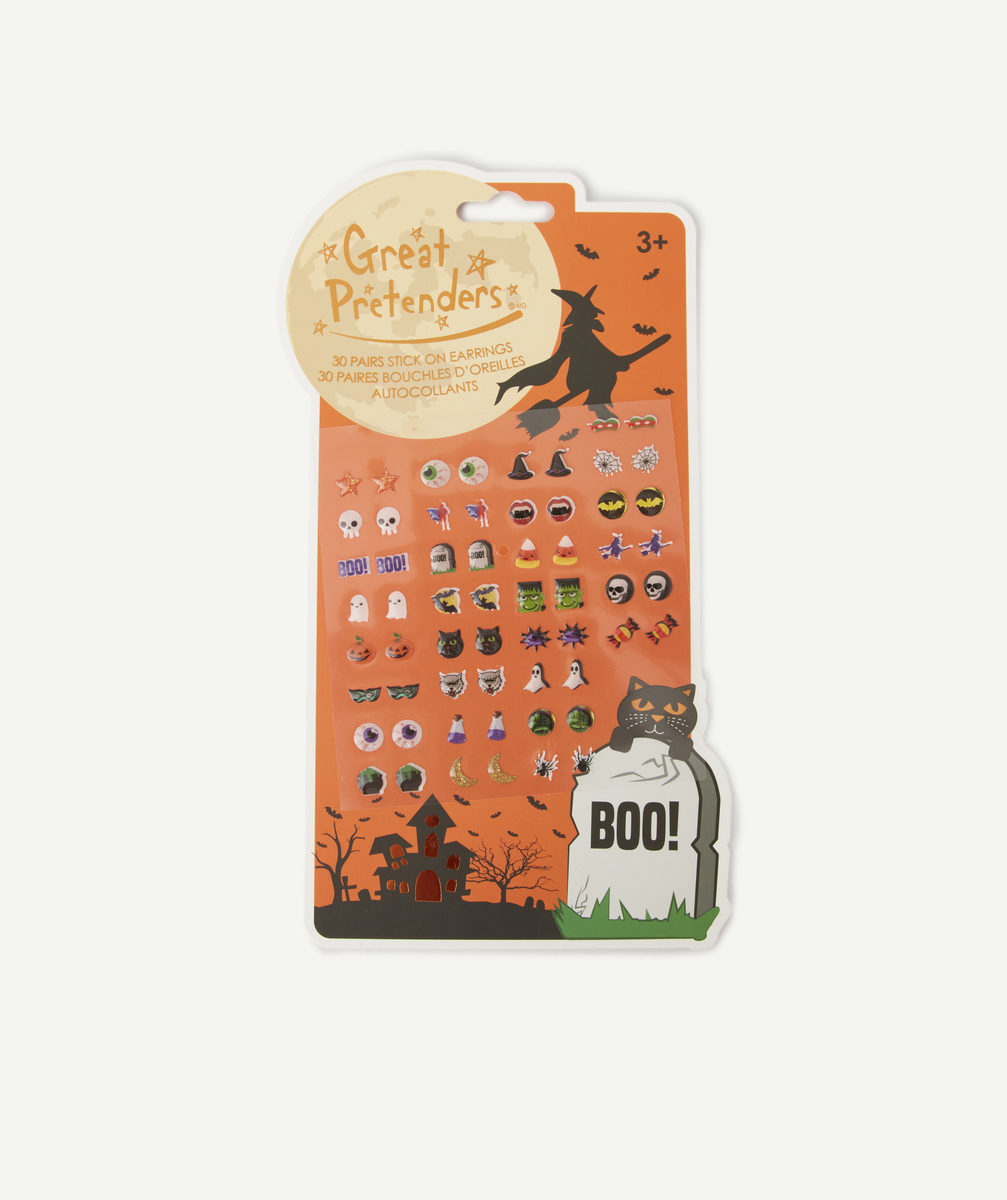 Set de 30 paires de boucles d'oreilles autocollantes halloween - TU