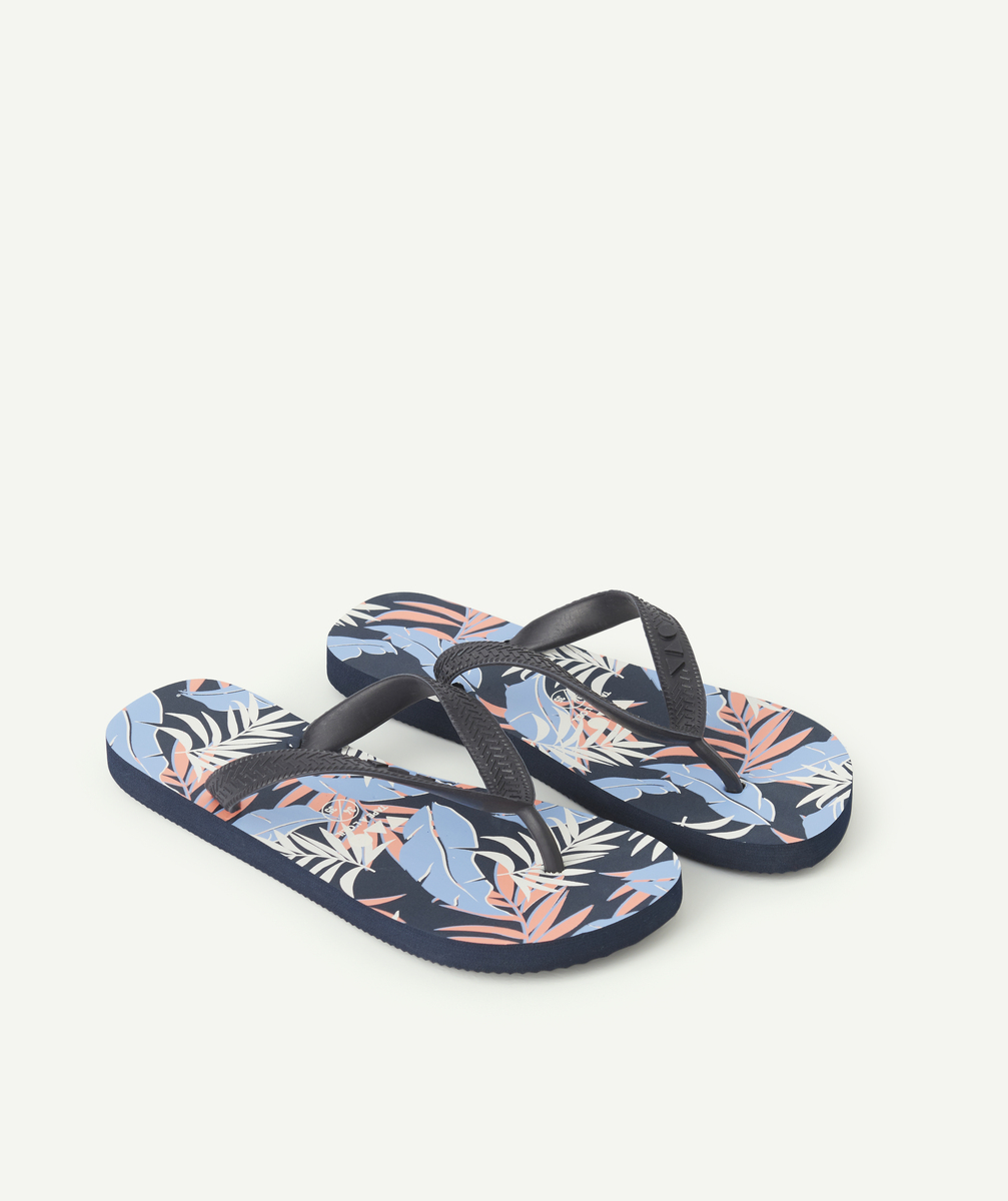 Tong garçon bleu marine imprimé tropical - 32-33