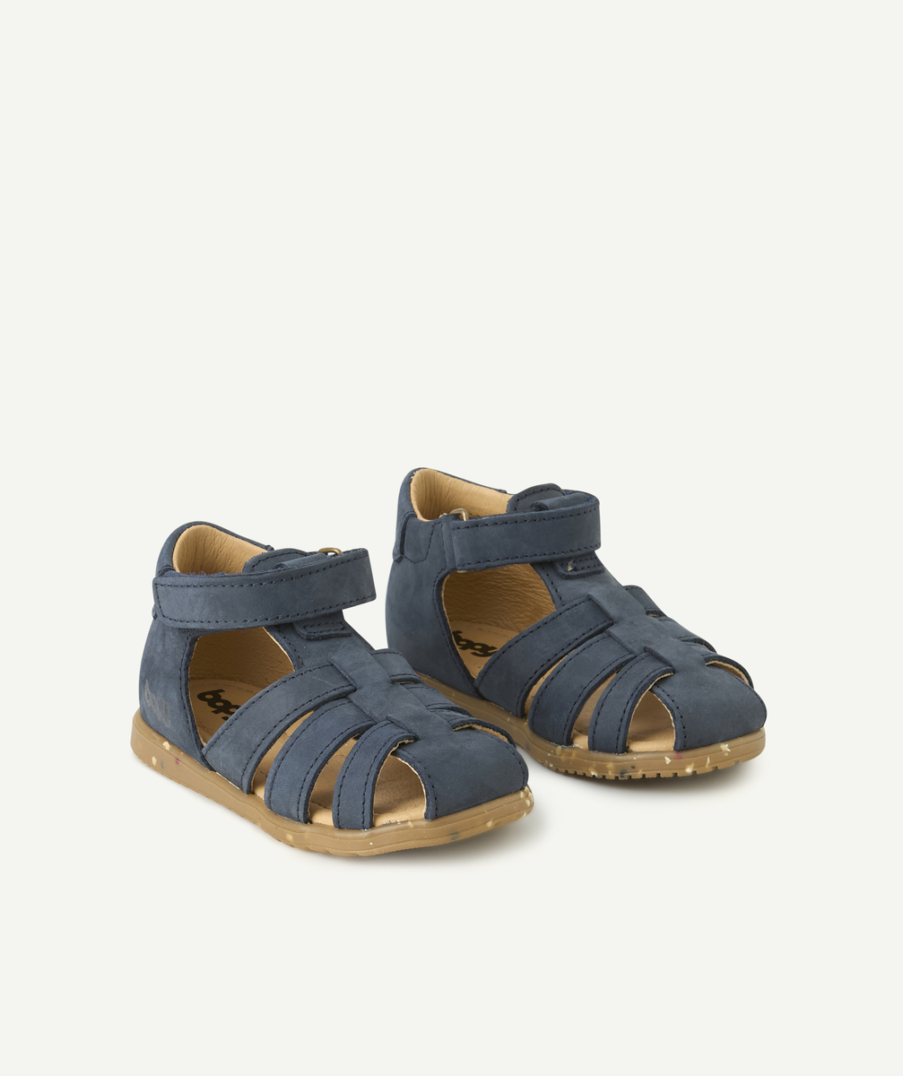 sandales bébé garçon en cuir bleu marine - 25