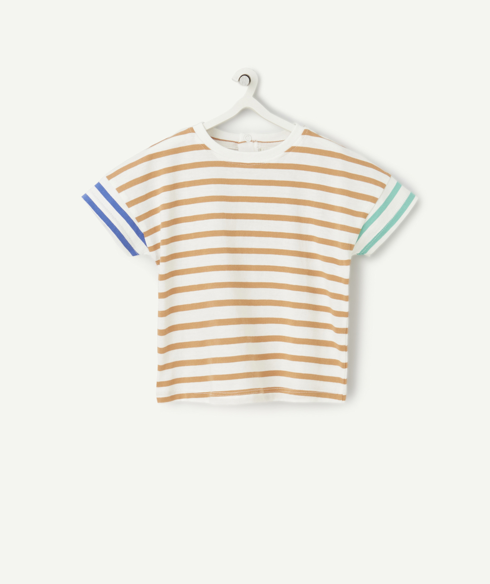 T-shirt manches courtes bébé garçon à rayures colorées - 24 M