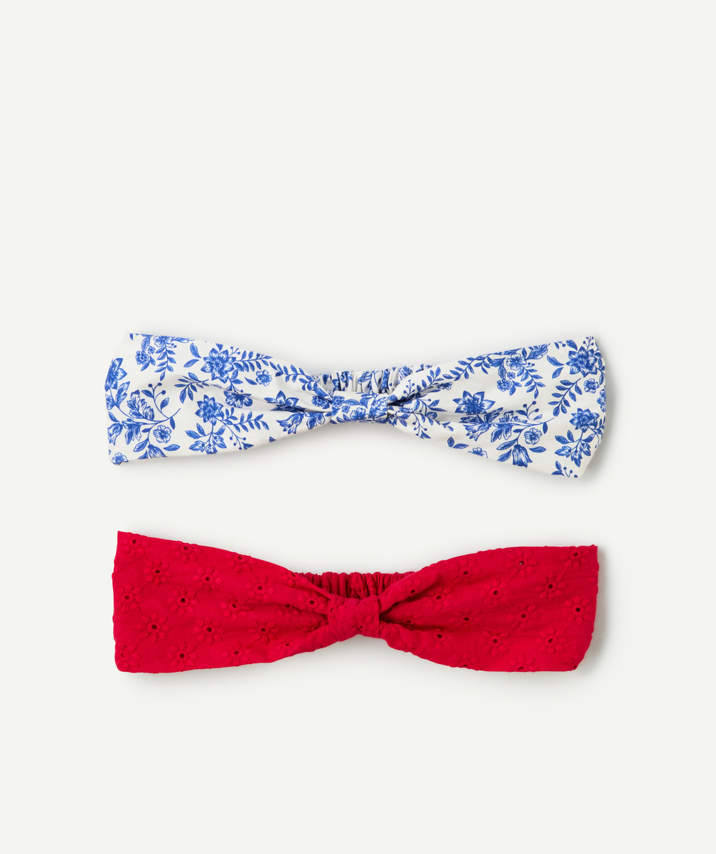 Lot de 2 bandeaux fille avec détails avec fleurs - 2-6 A