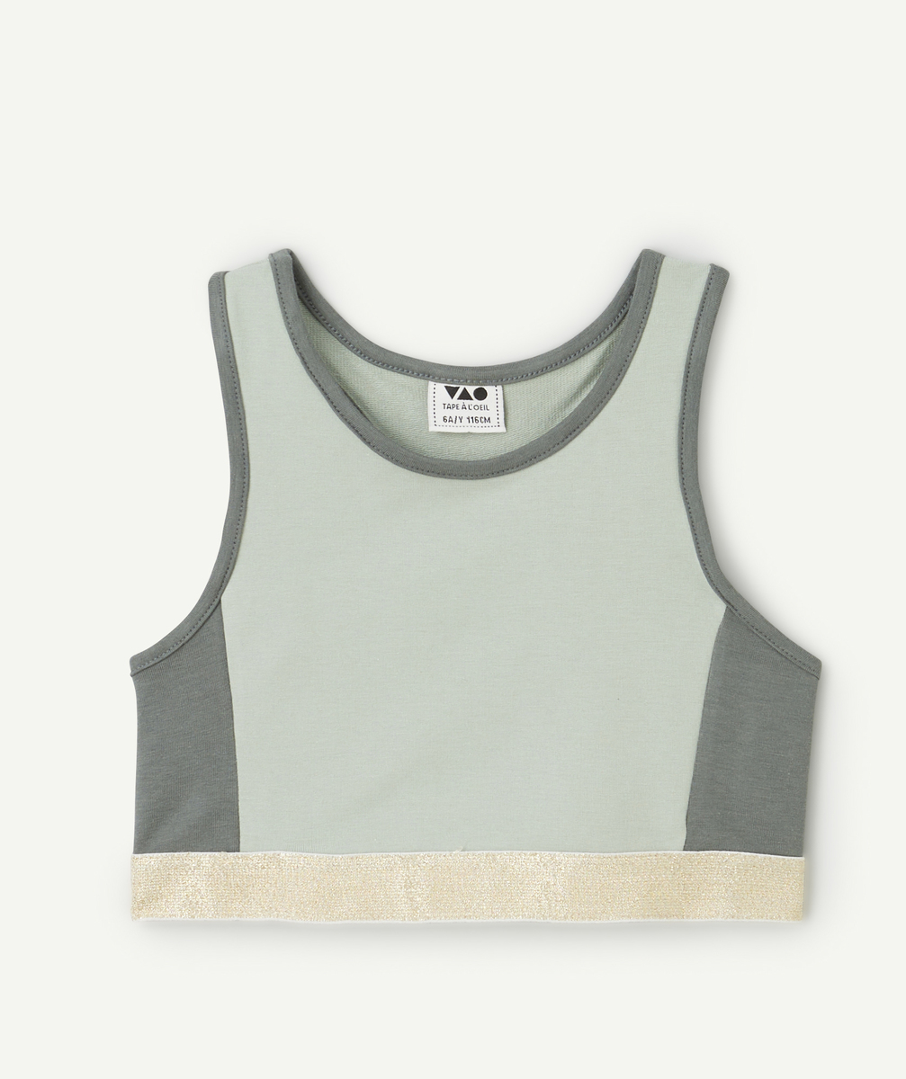 Brassière fille en viscose responsable kaki et vert - 5 A