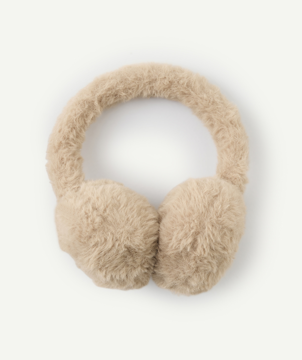 Cache-oreilles en fibres recyclées tout doux beige - TU