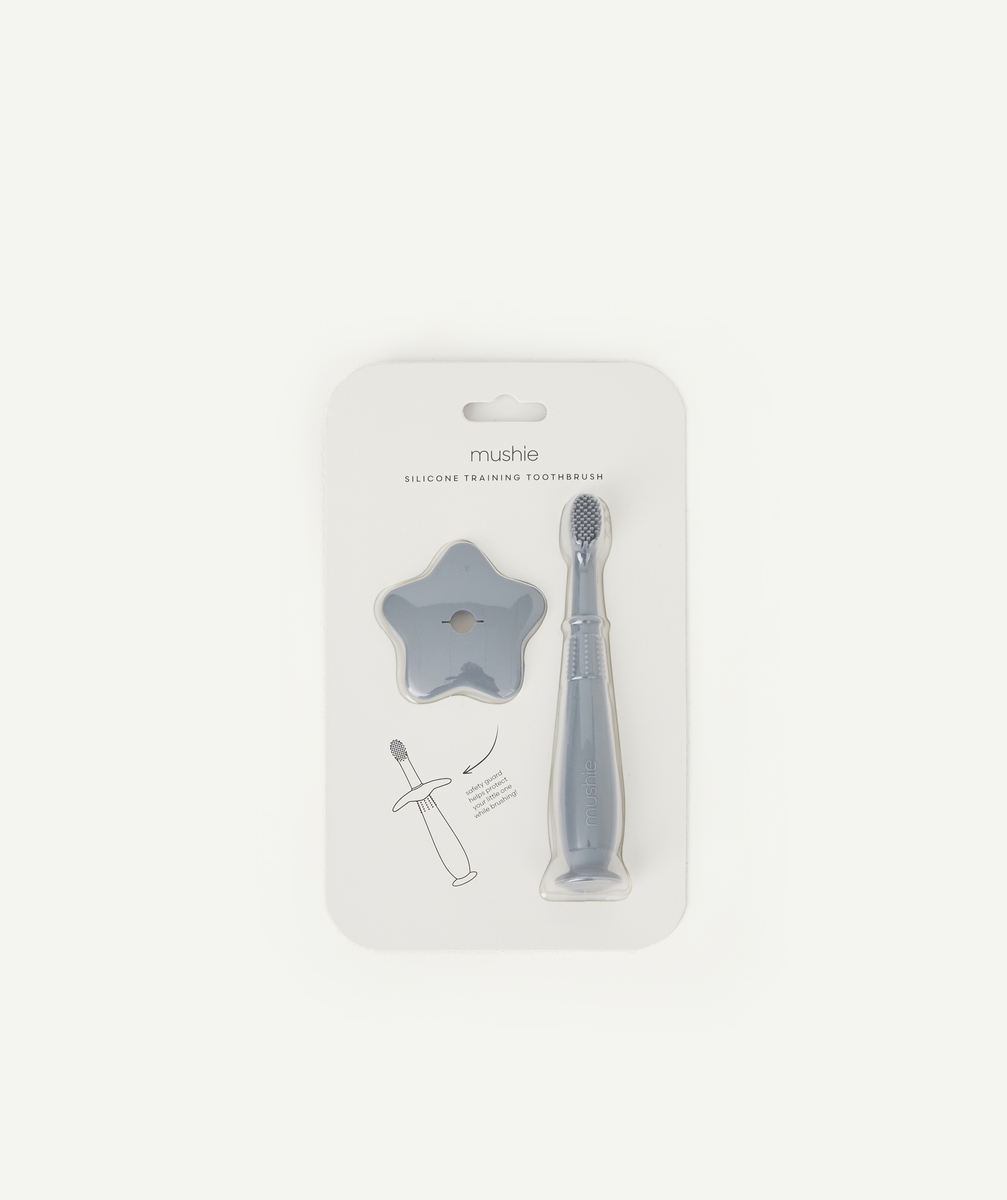 Brosse à dents en silicone étoile grise bébé - TU