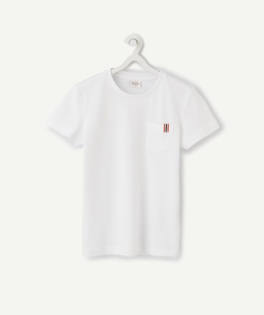 Le t-shirt blanc en coton biologique avec poche - 5 A