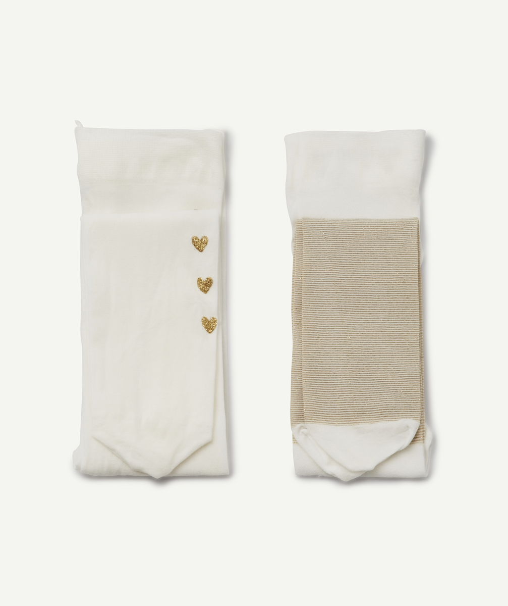 Les 2 paires de collants en voile blanc - 15-17