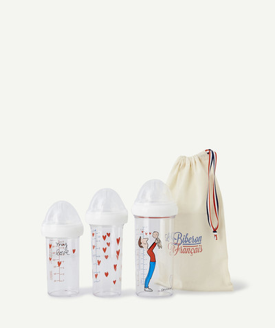 Le Biberon Francais ® Set Of 3 Papa Feeding Bottles - Set 3 Bib