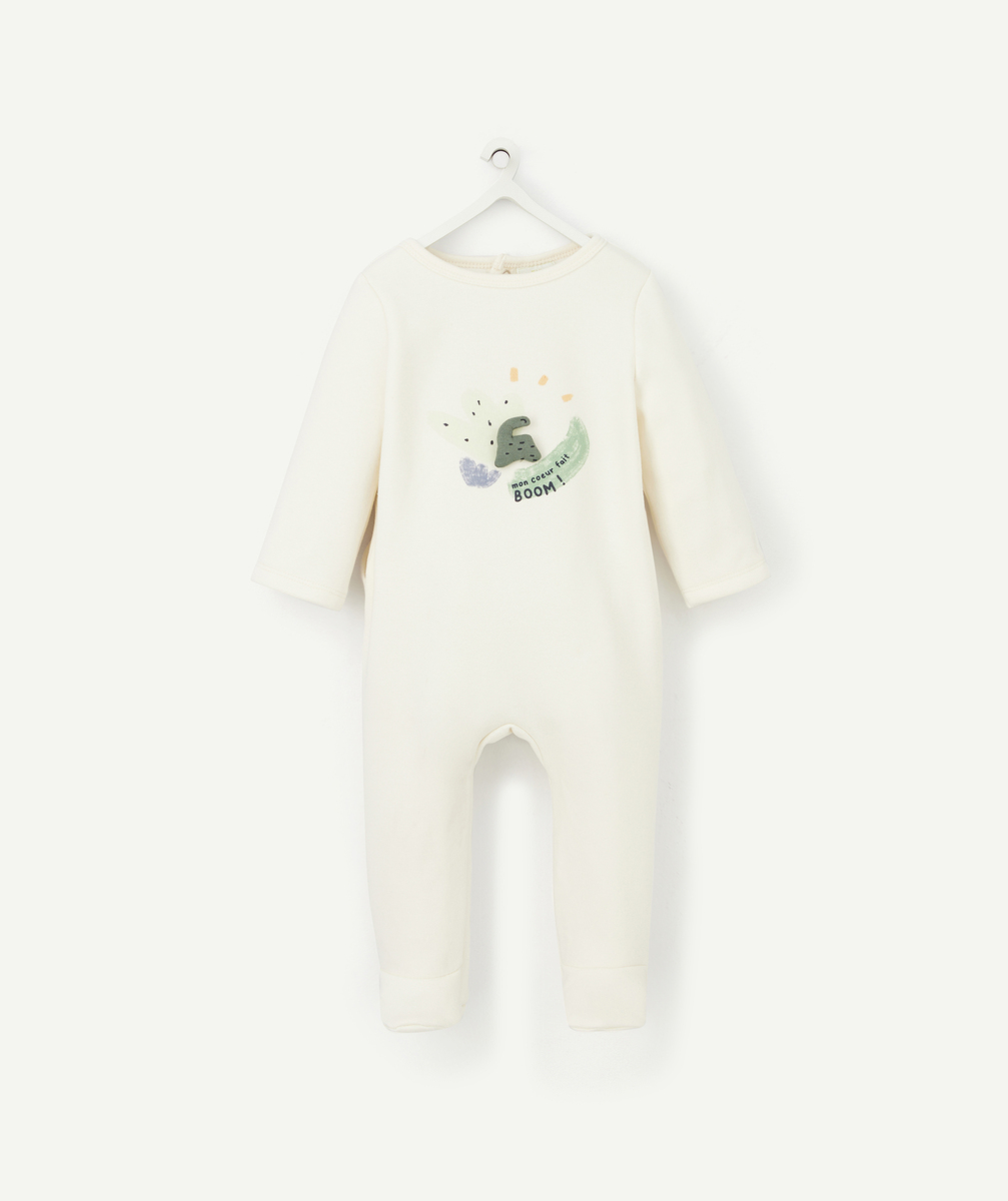 Dors bien écru bébé en coton biologique avec motif coloré - 9 M
