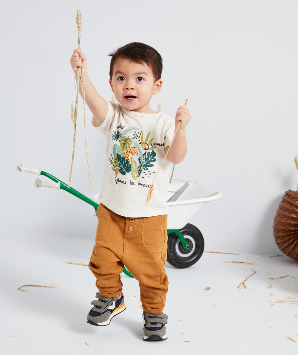 Jogging bébé garçon en fibres recyclées camel - 23 M