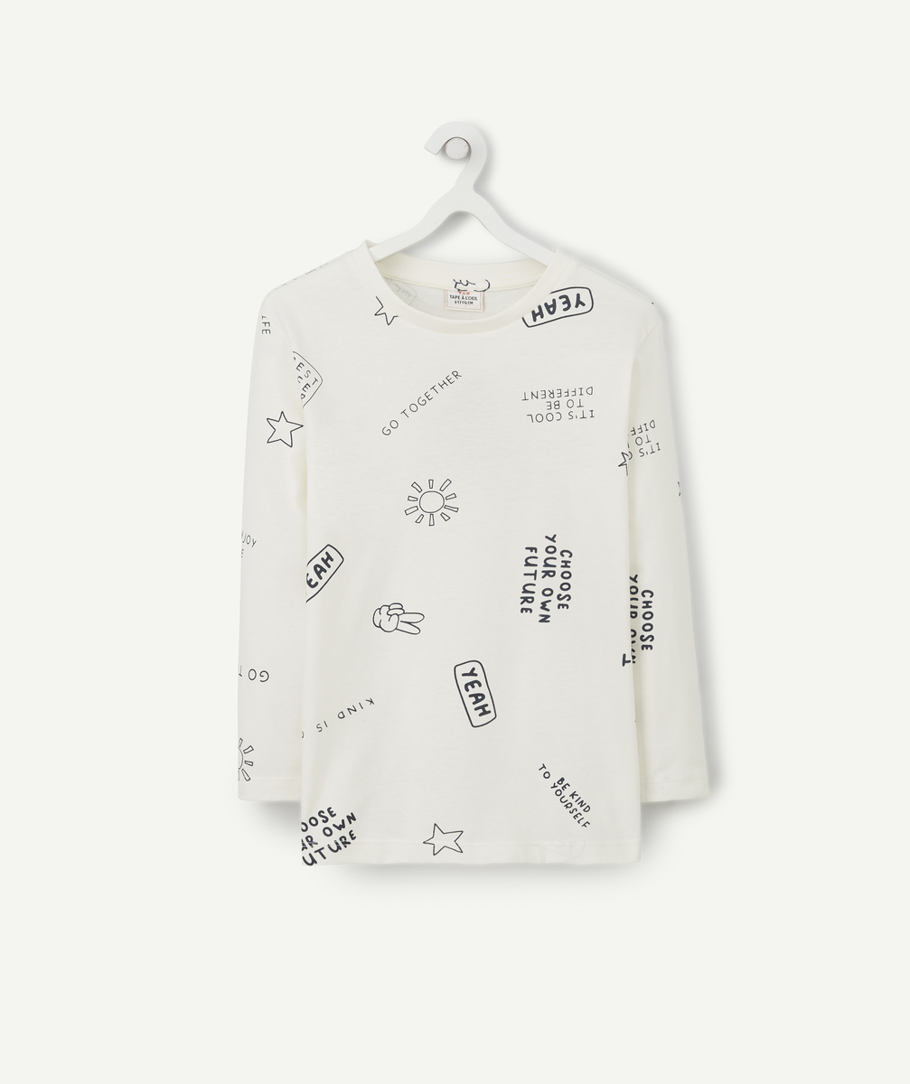T-shirt blanc en coton biologique avec messages positifs - 2 A