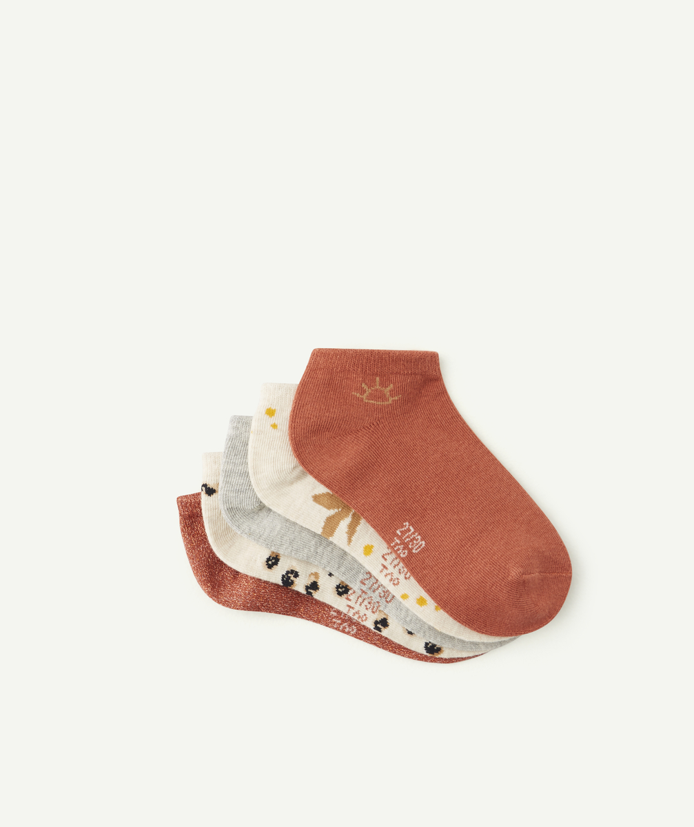 Le lot de 5 chaussettes aux nuances terracotta - 24-26