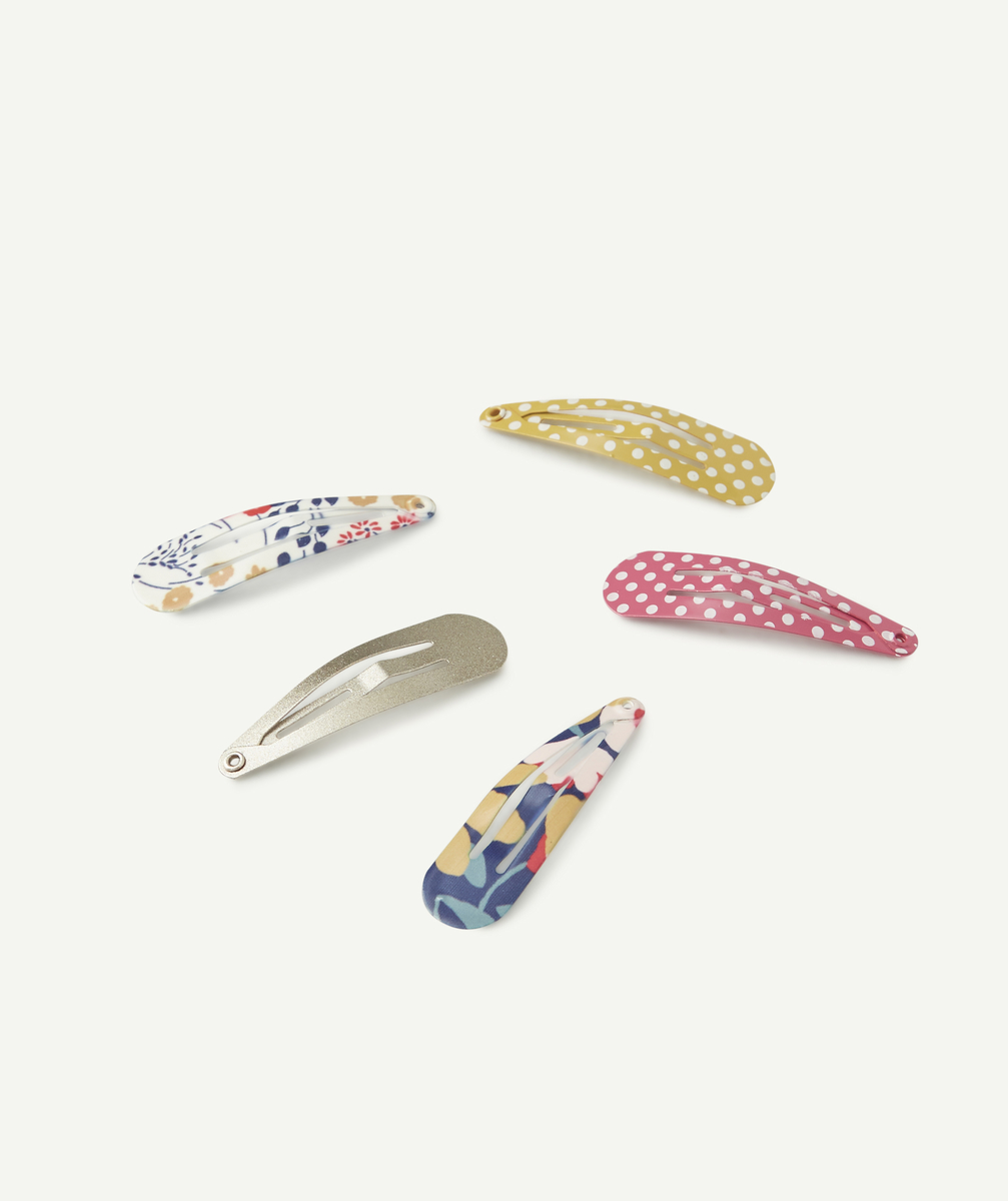 Le lot de 5 barrettes colorées ou imprimées - TU