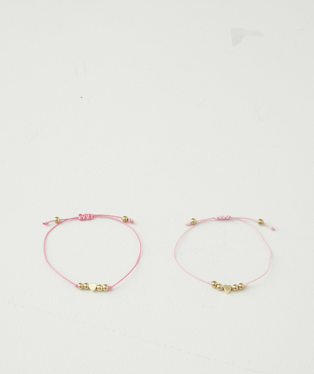 Le lot de 2 bracelets avec perles best friends - TU