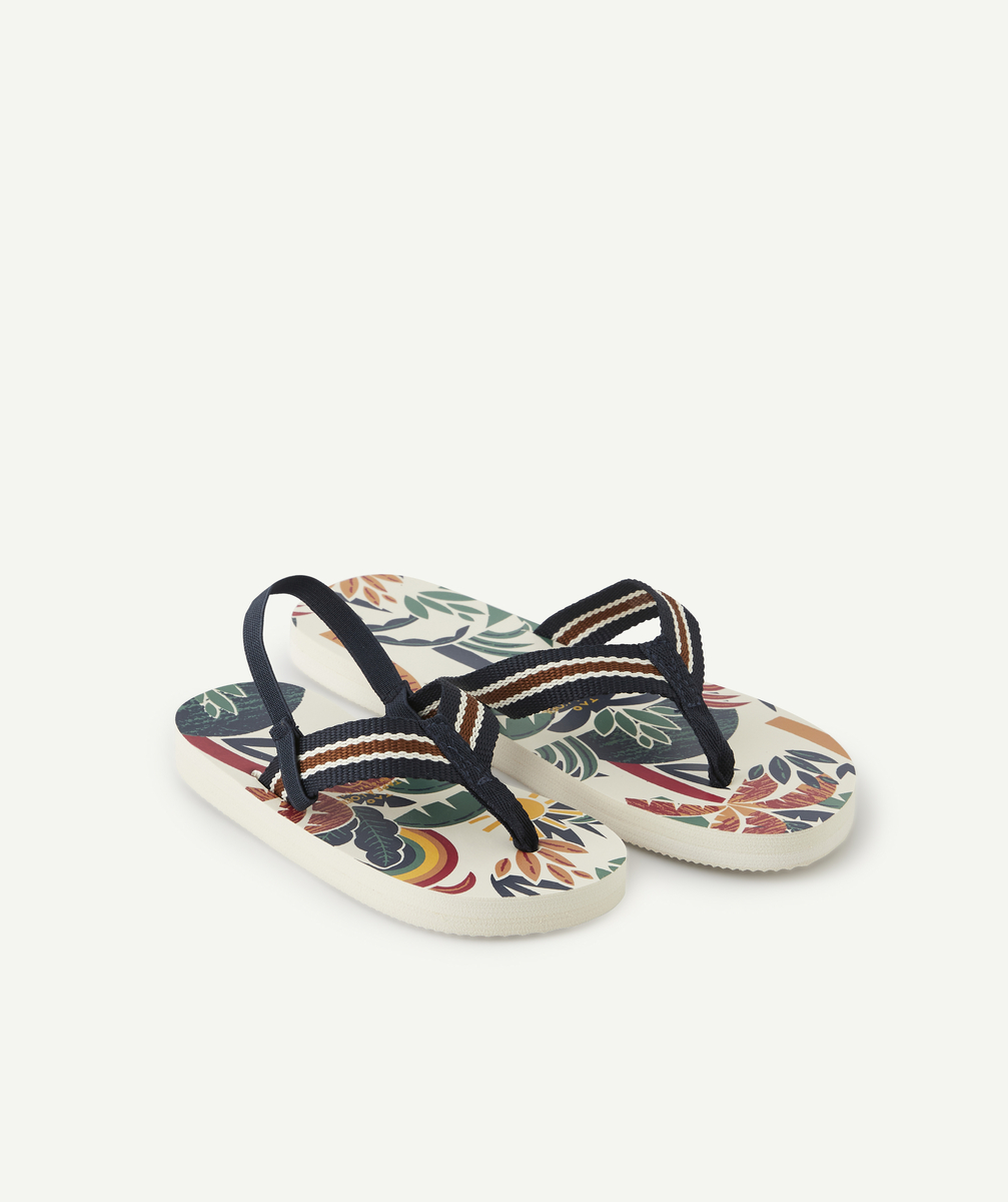 Les tongs blanches imprimées feuilles - 30-31