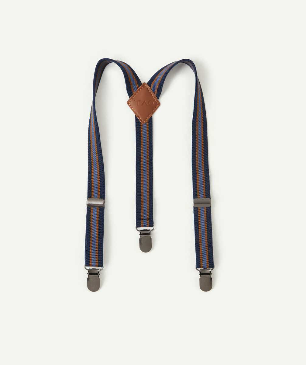 Les bretelles élastiquées bleues et marrons - 2-6 A
