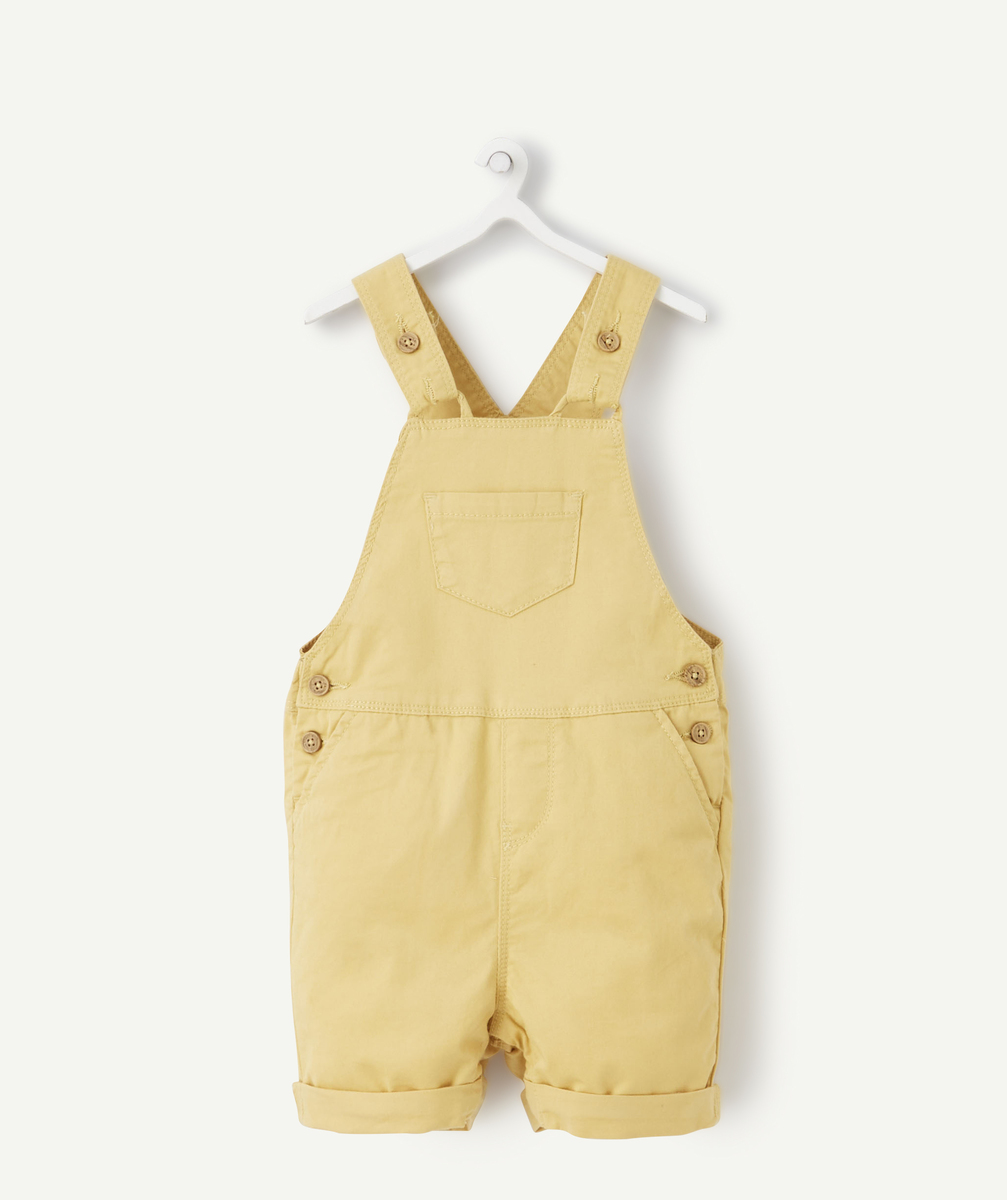 Salopette courte jaune bébé garçon avec poches - 9 M