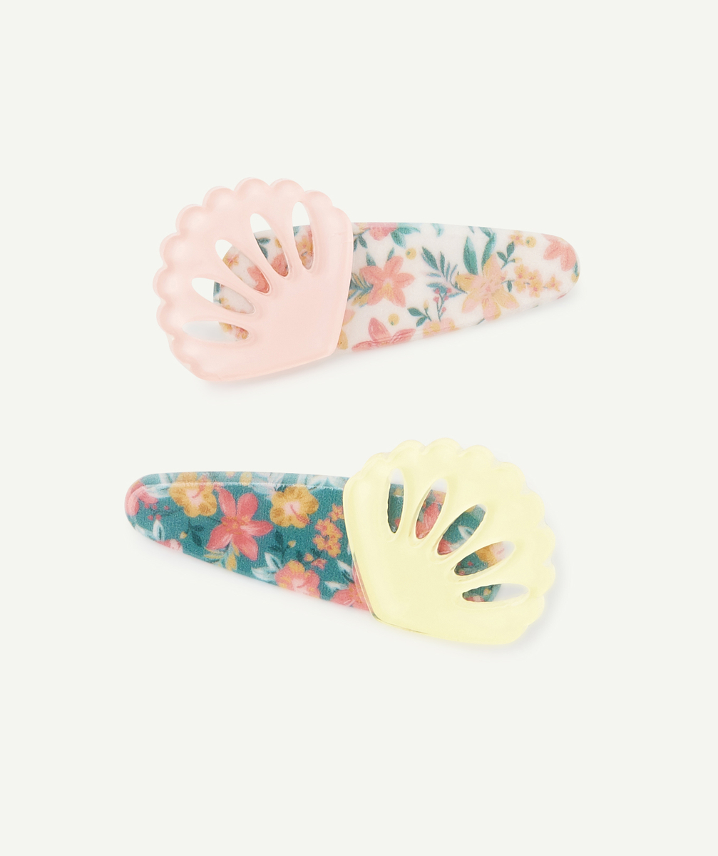Le lot de 2 barrettes colorées et fleuries - TU