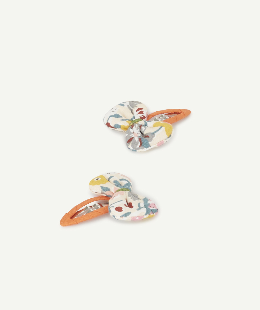 Lot de 2 barrettes noeuds fleuris - TU
