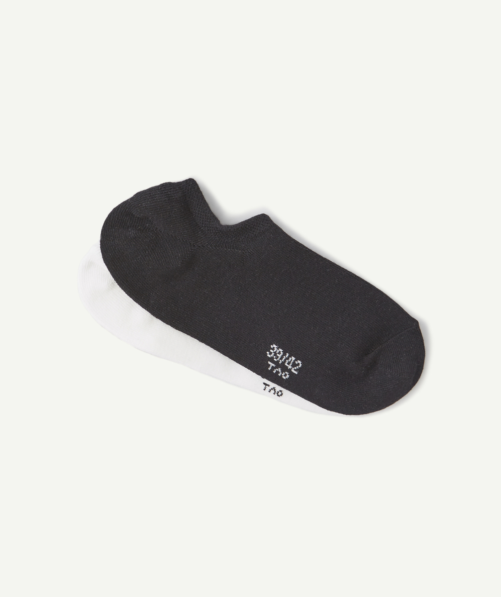 Le lot de 2 chaussettes basses noires et blanches - 39-42