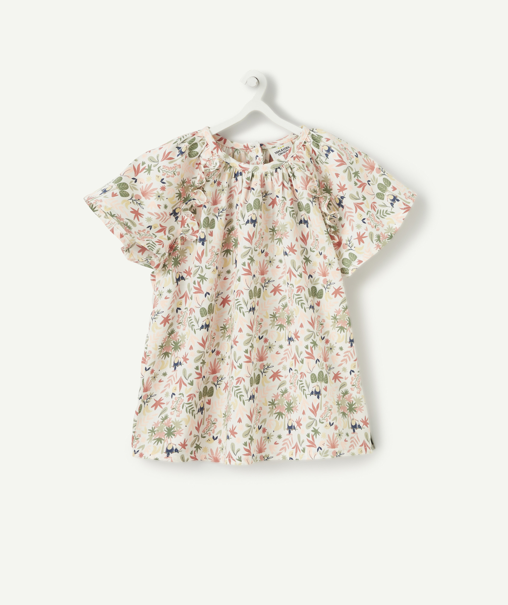 Blouse manches courtes bébé fille imprimé fleuri - 36 M
