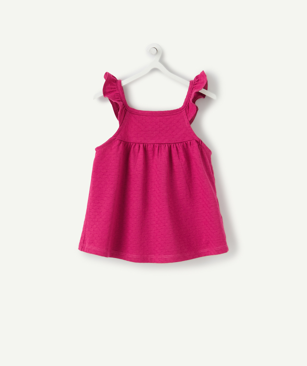 Le t-shirt fuchsia en coton biologique à bretelles - 3 M