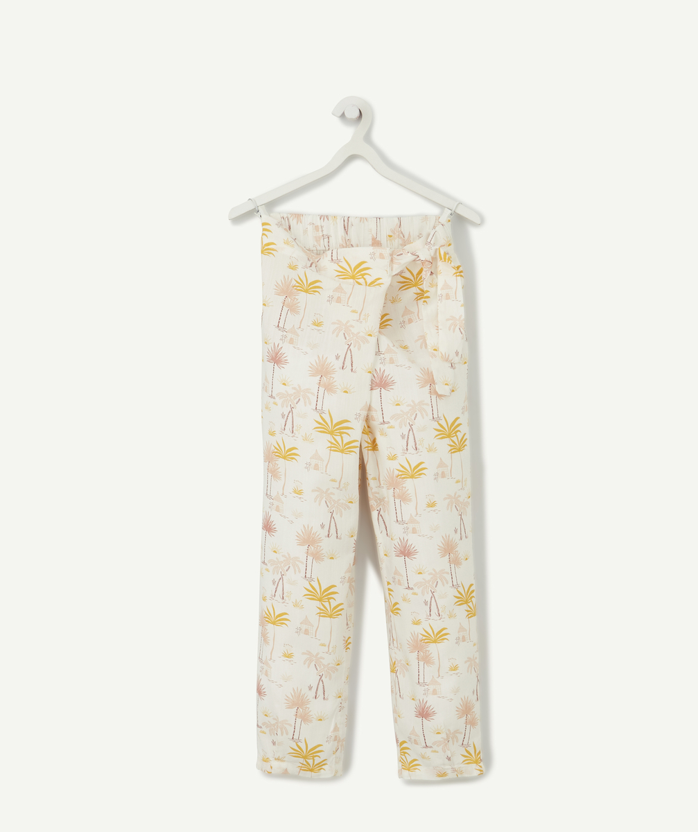 Pantalon fluide blanc avec imprimé coloré summer fille - 12 A