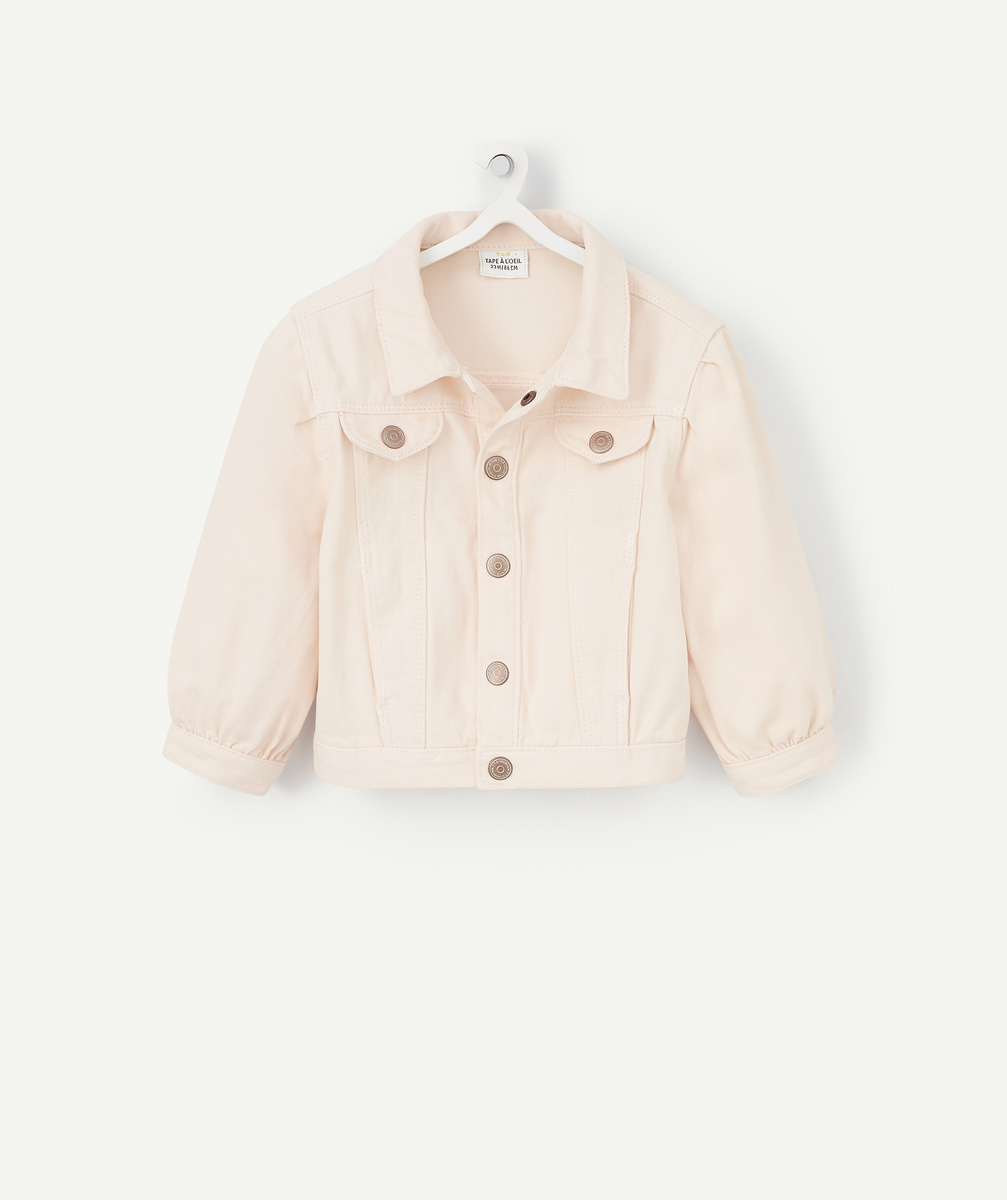 Veste bébé fille en denim rose low impact - 3 M
