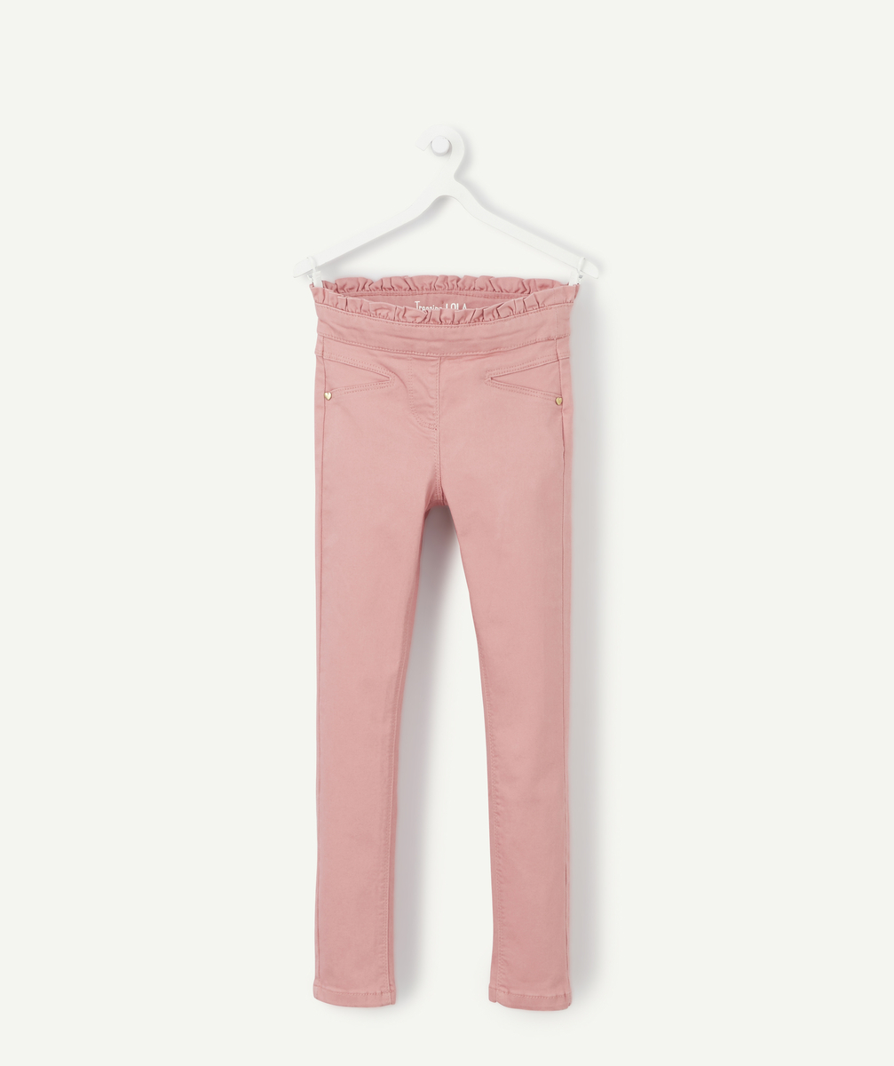 Tregging couleur rose bonbon avec ceinture à volants fille - 14 A