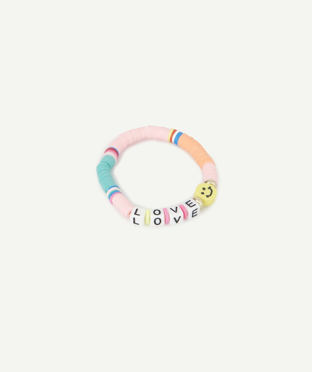 Le bracelet avec perles colorées et message - TU