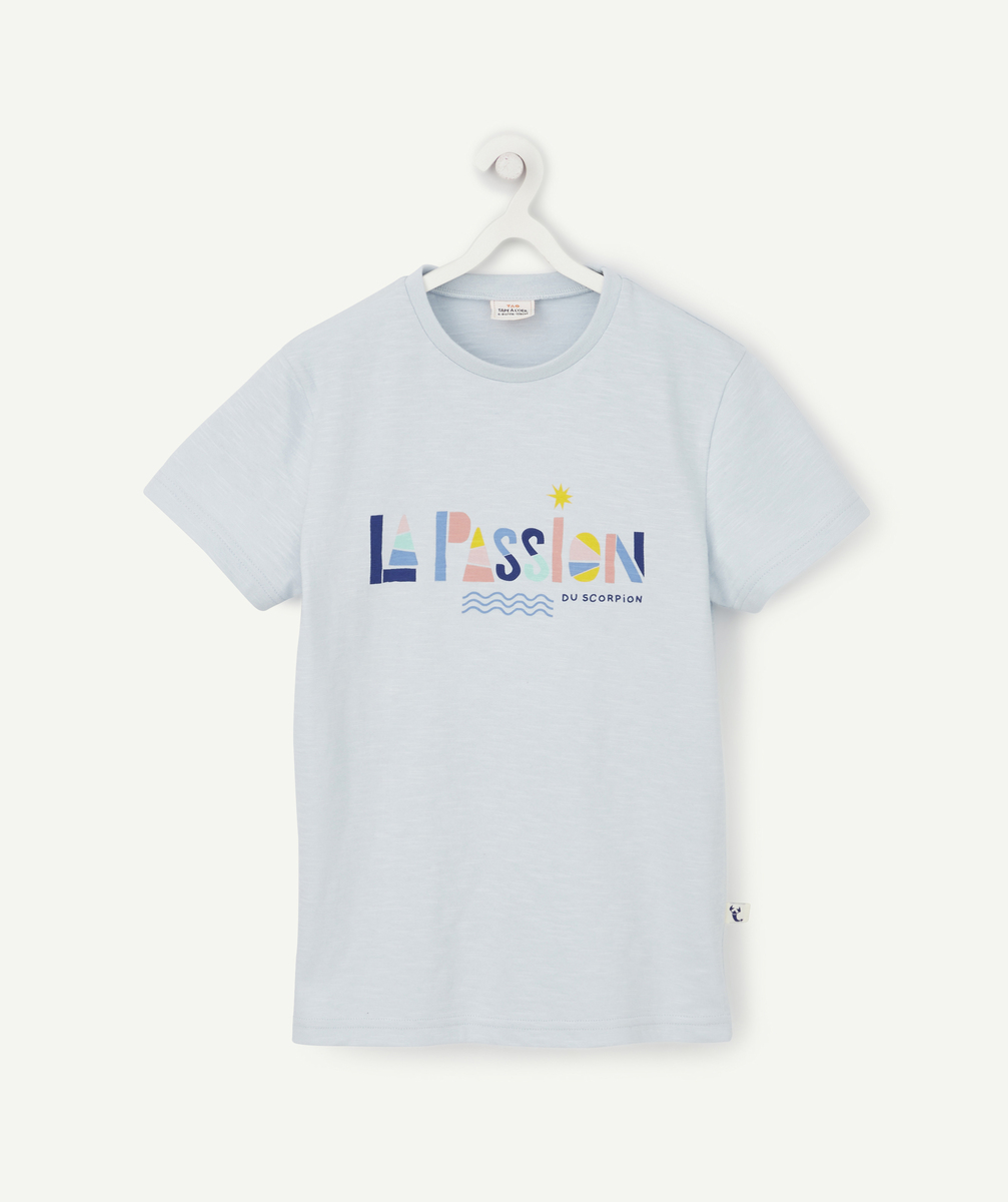 Cosmic vibes - t-shirt bleu scorpion en coton bio enfant - 4-5 A