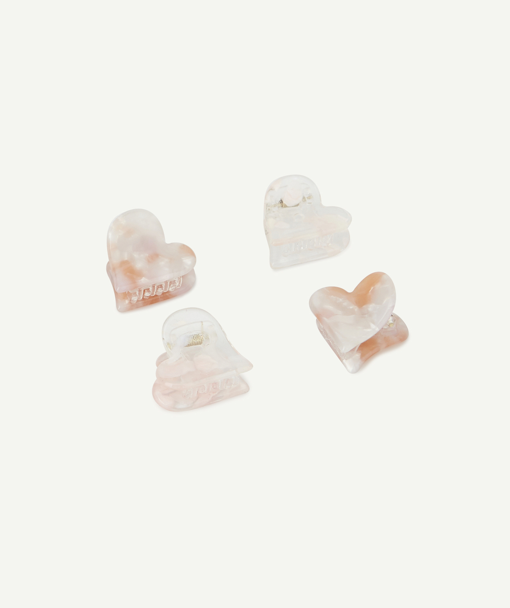 Le lot de 4 pinces crabes en forme de coeurs - TU