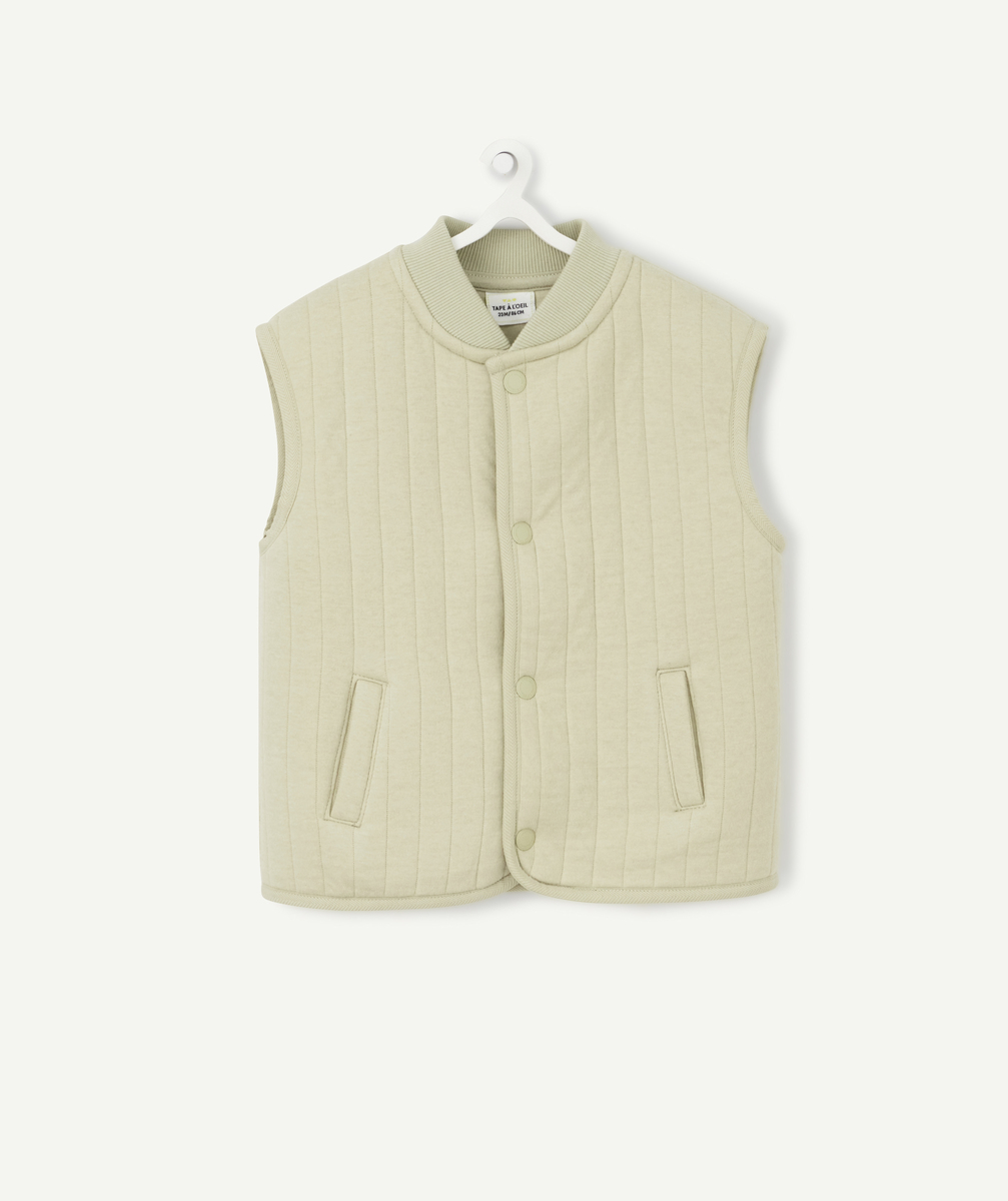 Gilet sans manches bébé garçon en rembourrage vert clair - 3 M
