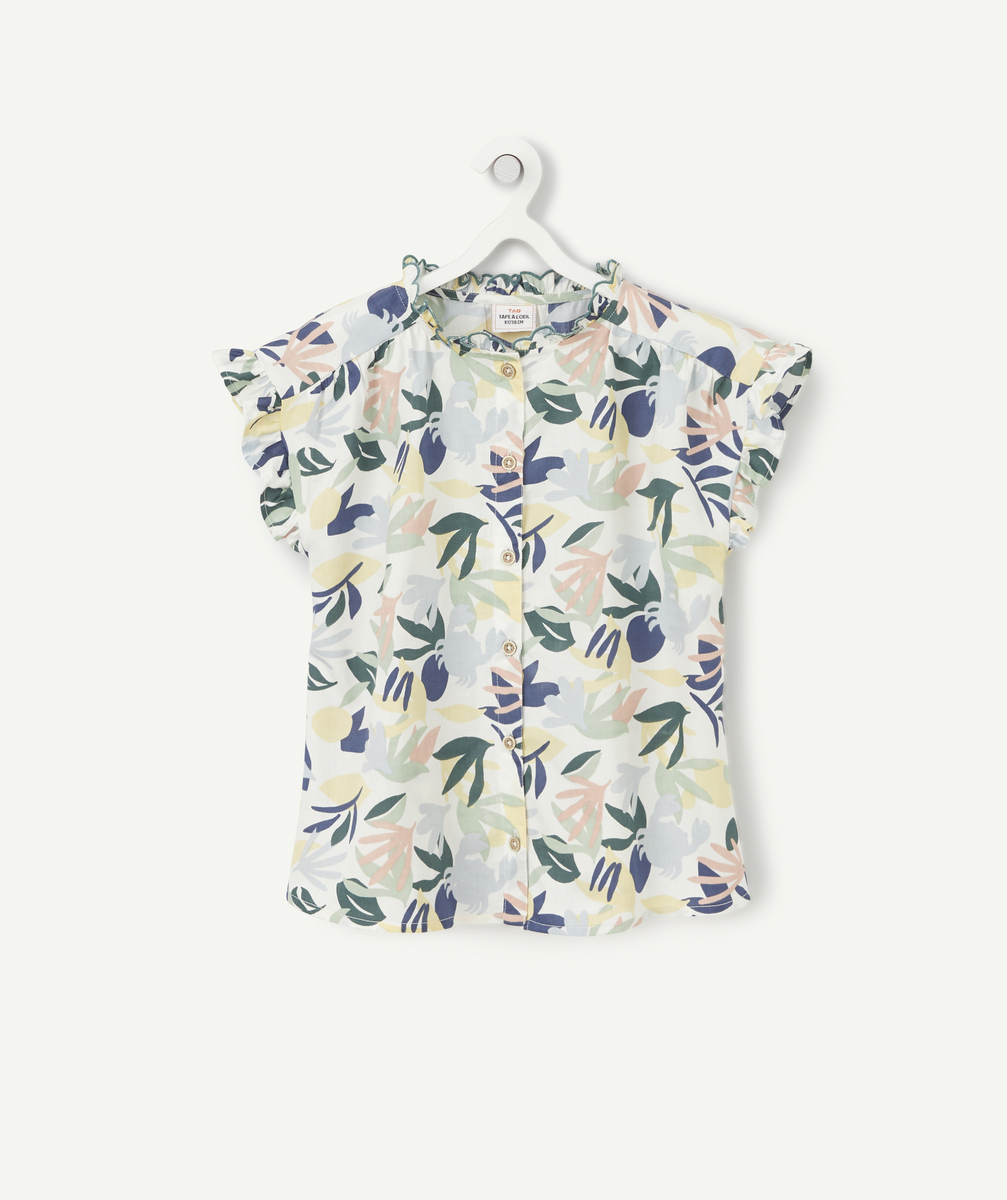 Blouse fille en coton et imprimée avec formes colorées - 2 A