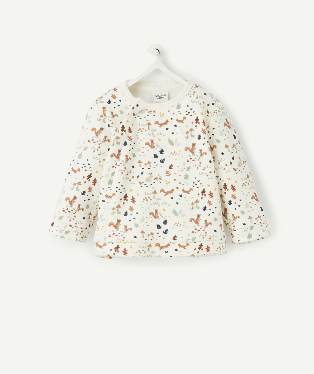 Sweat pressionné bébé en fibres recyclées imprimé forêt - 9 M