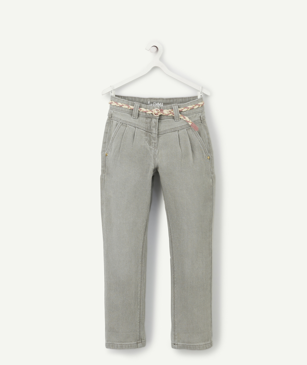 Emma le jean mom gris fille avec une ceinture intégrée - 2 A
