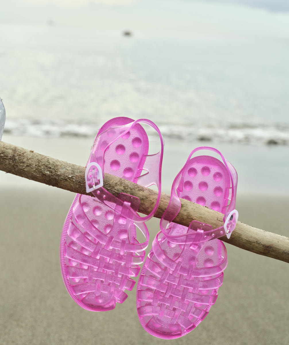 Sandales méduse fille sun rose pailleté - 27