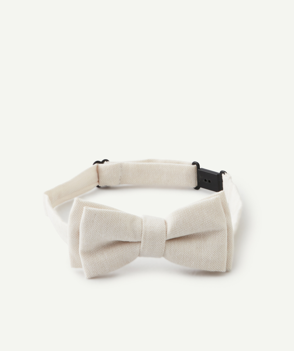 Noeud papillon garçon en coton blanc - TU
