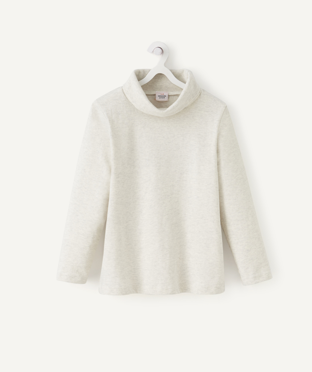 Sous-pull en coton gris clair chiné garçon - 2 A